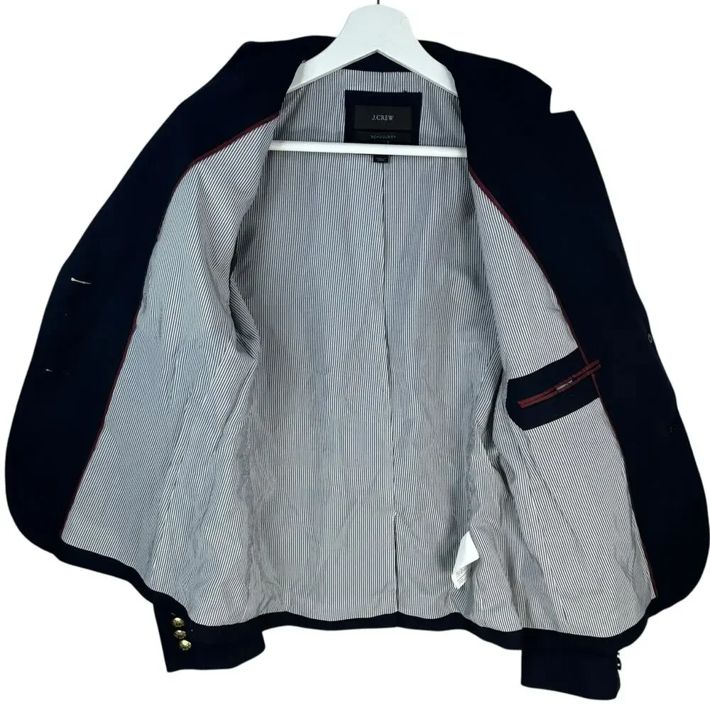 J.Crew Schoolboy Blazer Womens Size 6 Wool Blend Navy Button Preppy Academia￼